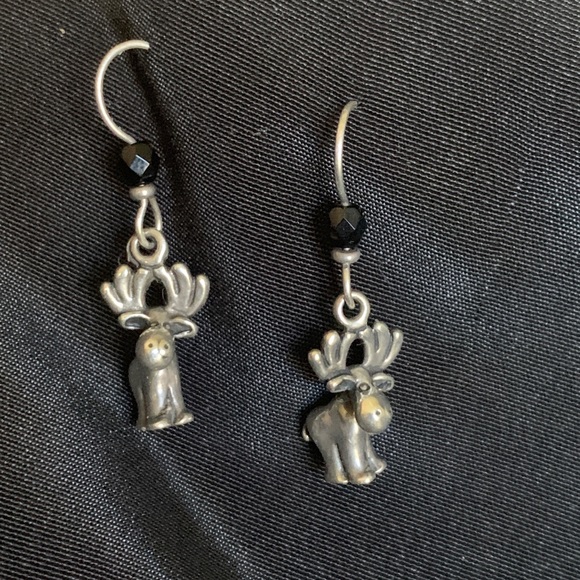 Sunwest Silver Co. Sterling Moose Drop Earrings - Picture 6 of 8